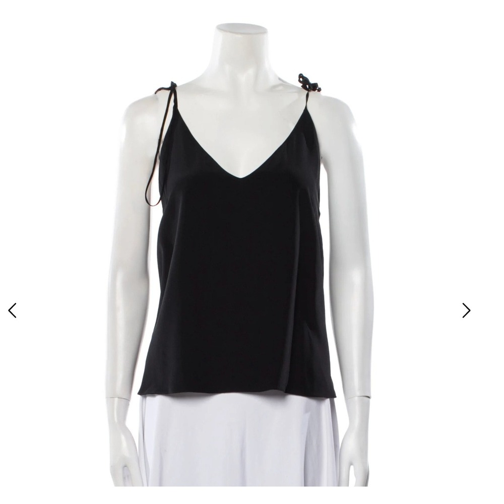 Alexis 100%‎ Silk Tie Shoulder Camisole Top Black Size S